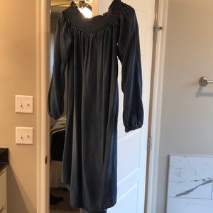 Denim maternity dress